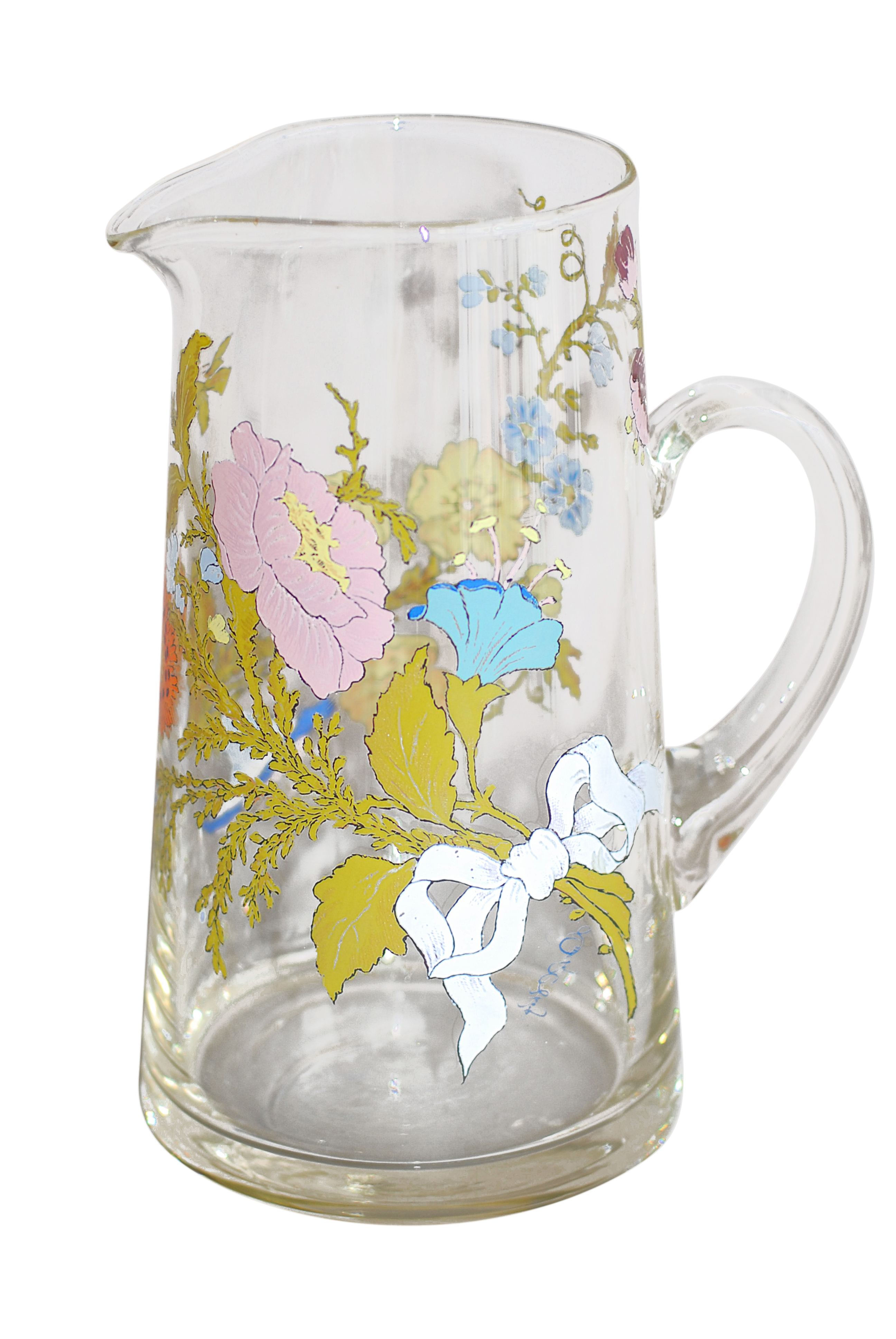 06 Glass Pitcher w-floral print
